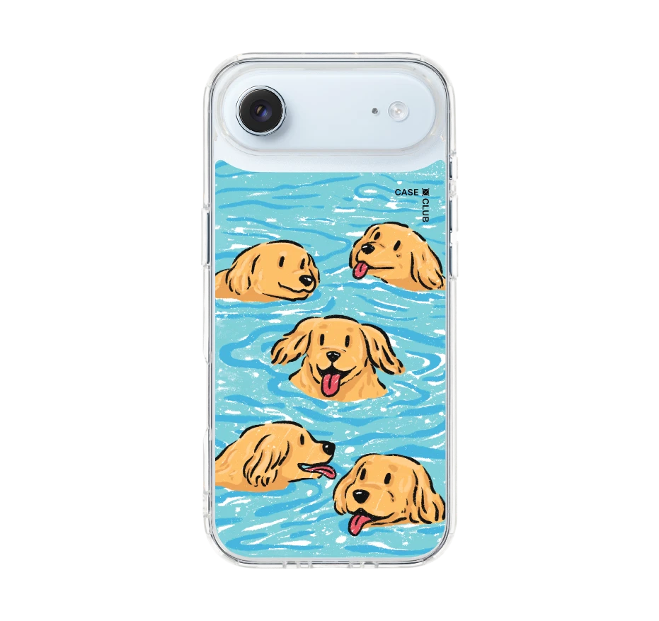 swimming golden retriever