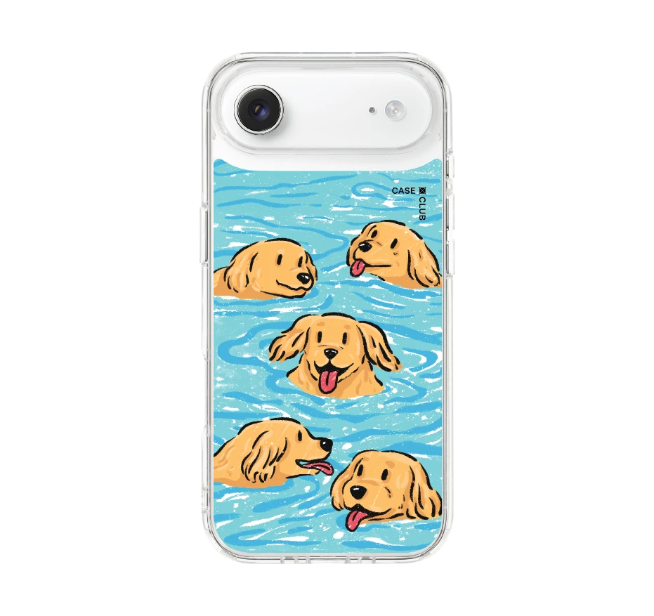swimming golden retriever