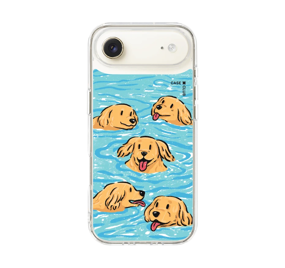 swimming golden retriever