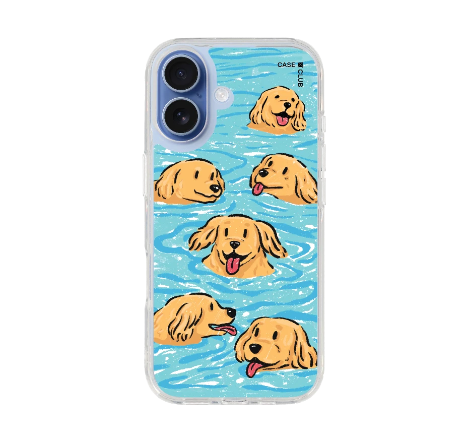 swimming golden retriever