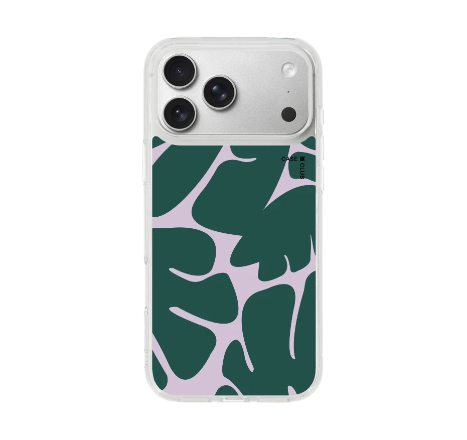green & pink leaf pattern