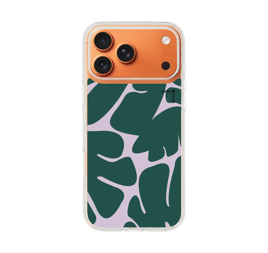 green & pink leaf pattern