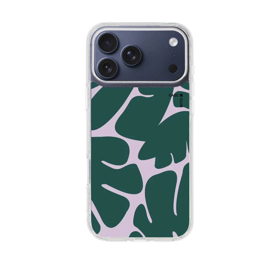 green & pink leaf pattern