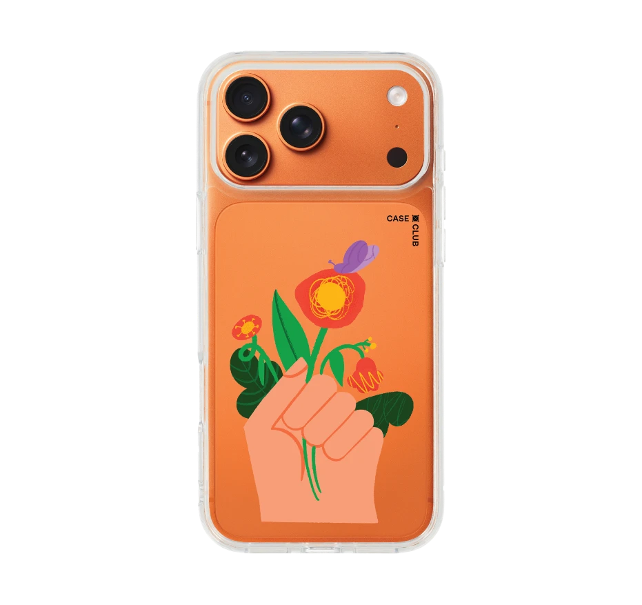 hand holding flower
