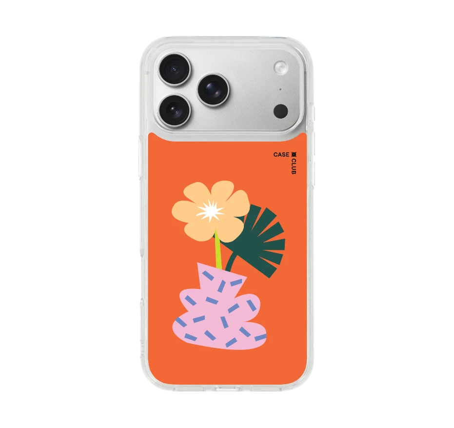 illustrated flower vase