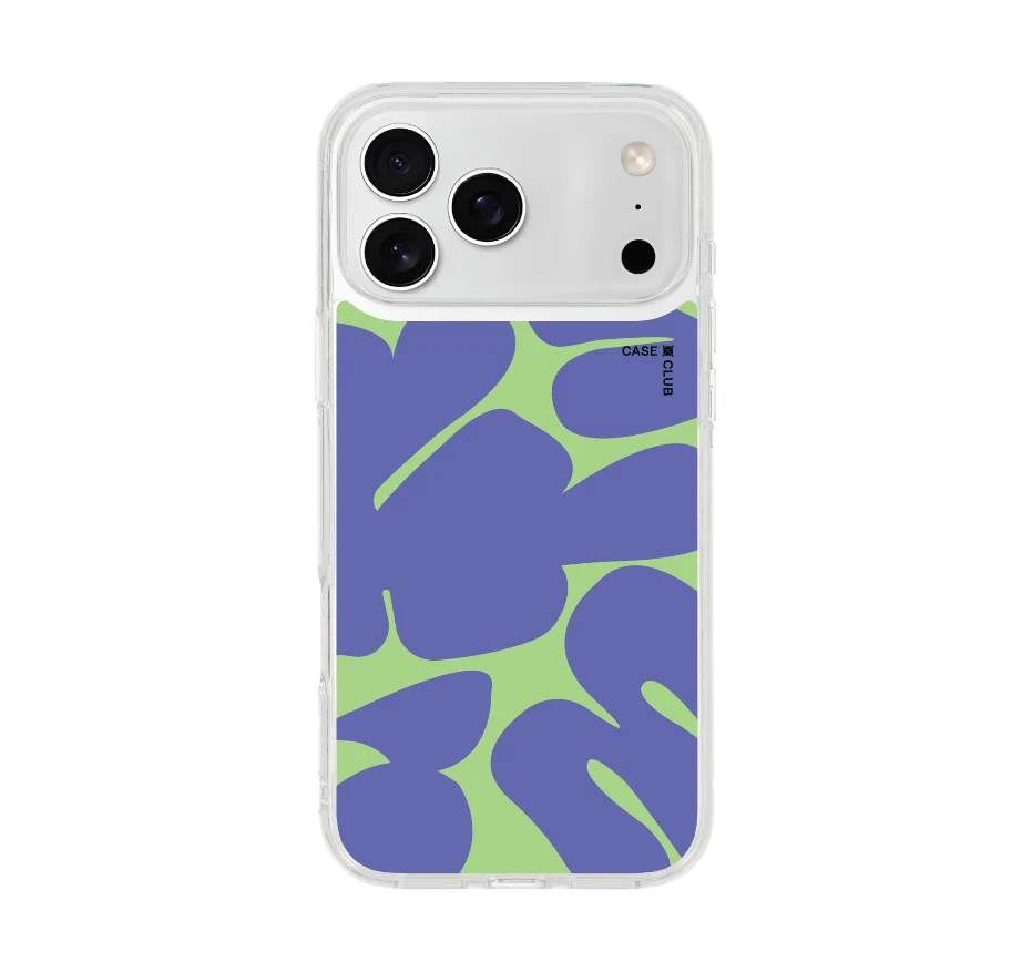 purple & green leaf pattern