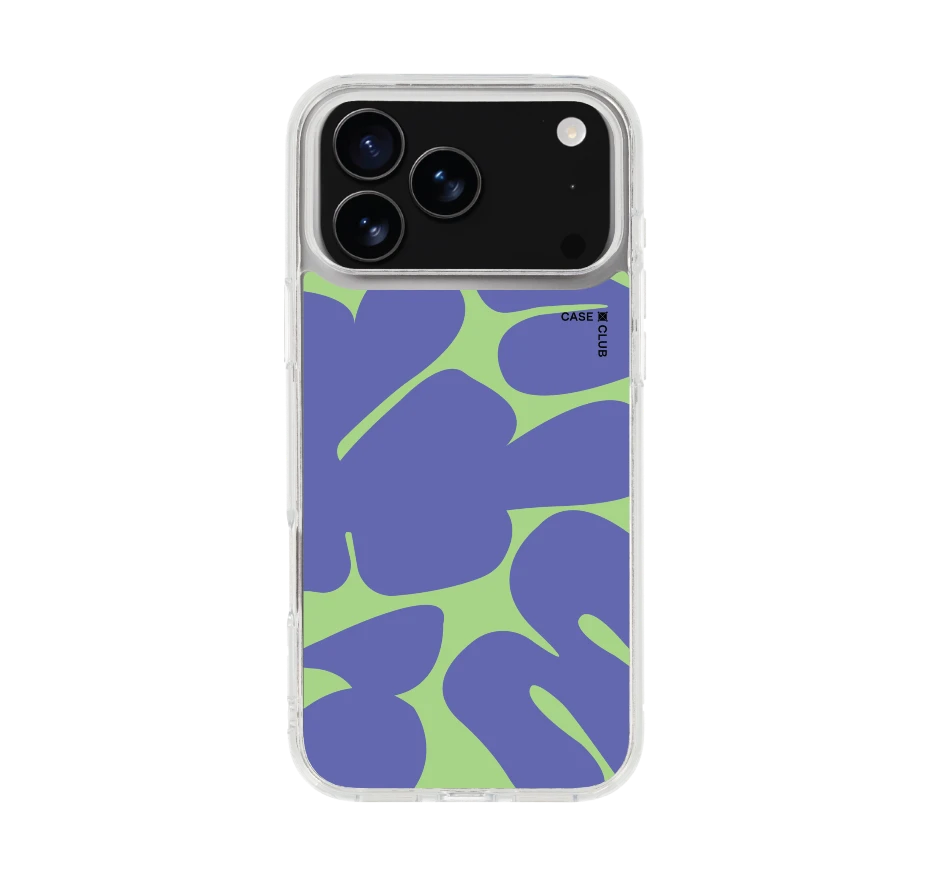 purple & green leaf pattern