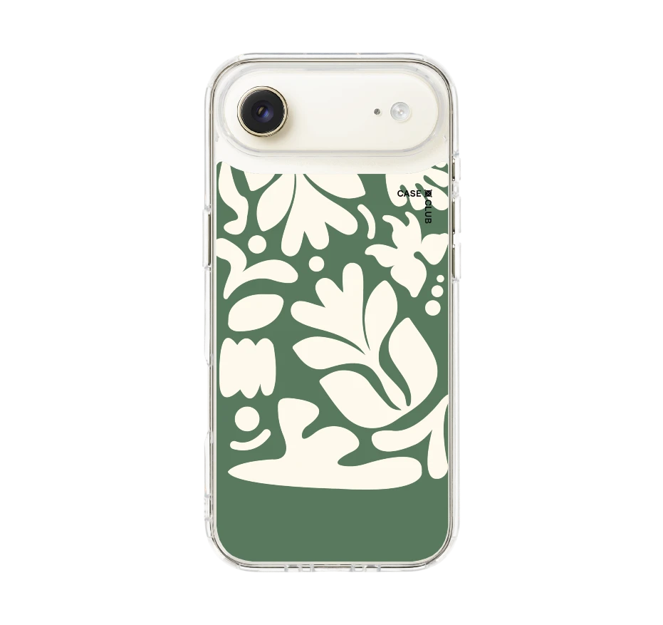 abstract green flower pattern