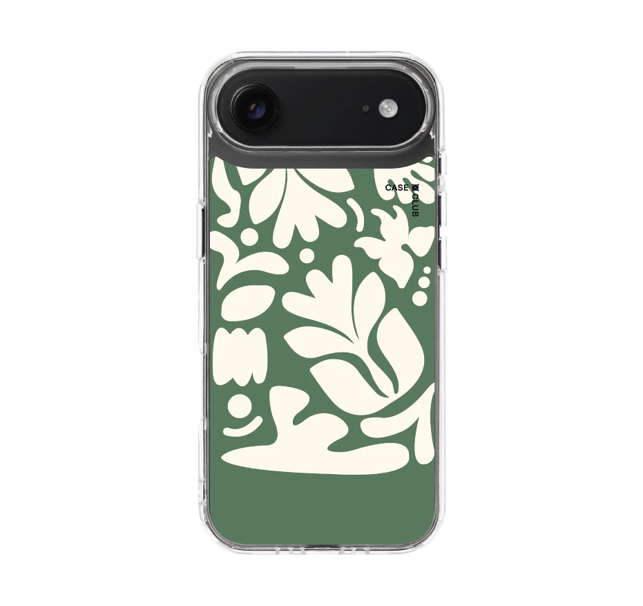 abstract green flower pattern