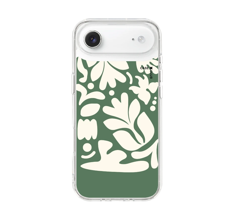 abstract green flower pattern