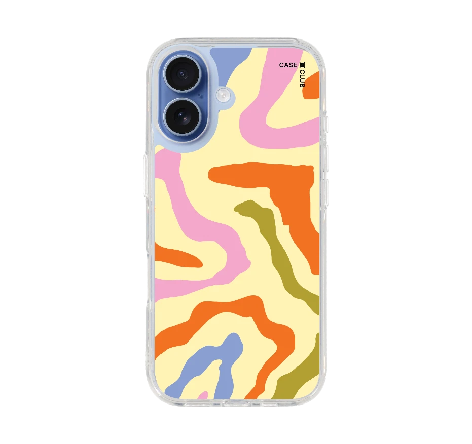 คลื่นสีสดใสมินิมอล