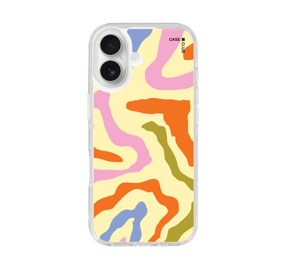 คลื่นสีสดใสมินิมอล