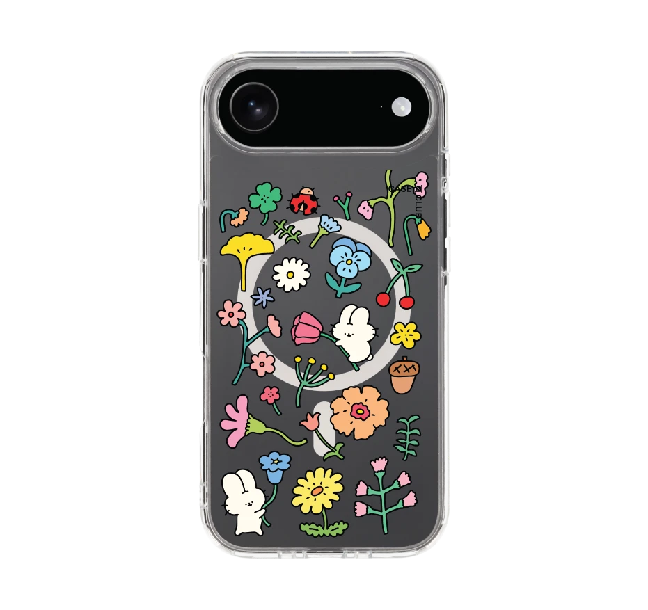 fluffy bunny garden sticker