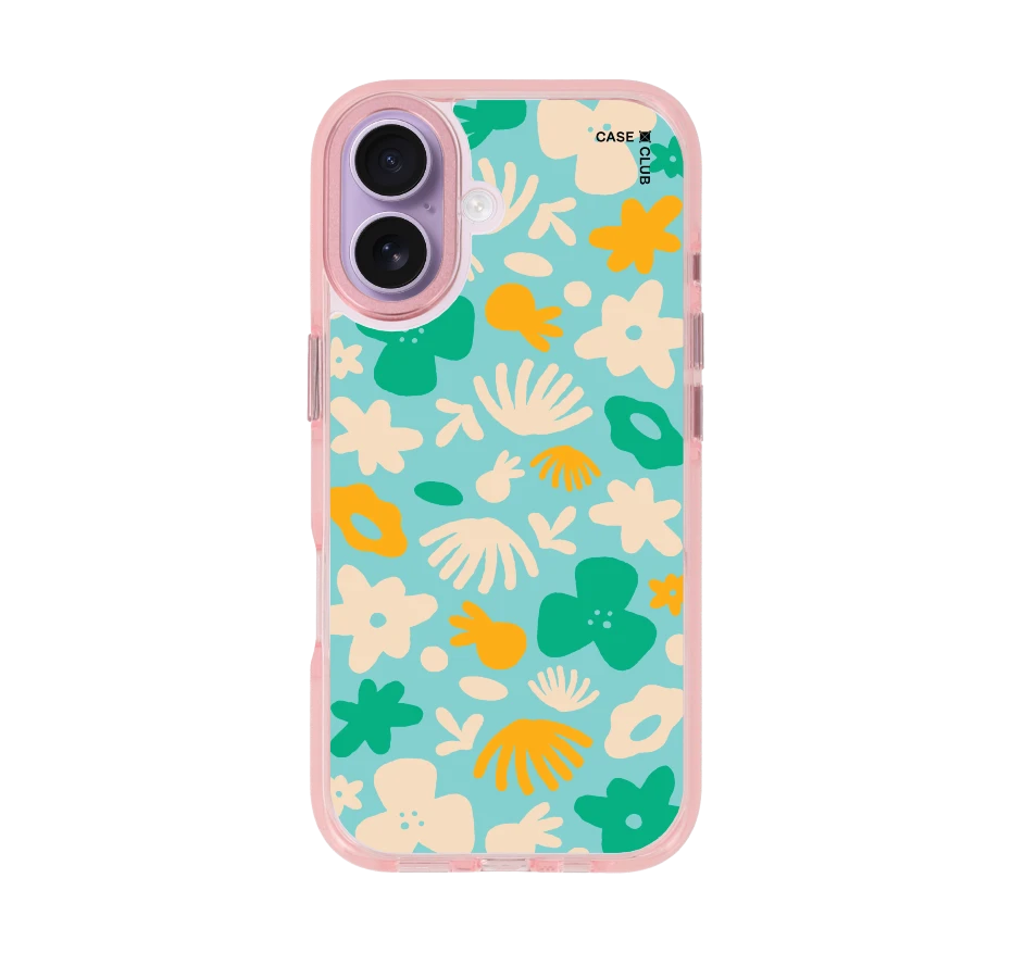 light blue flower pattern