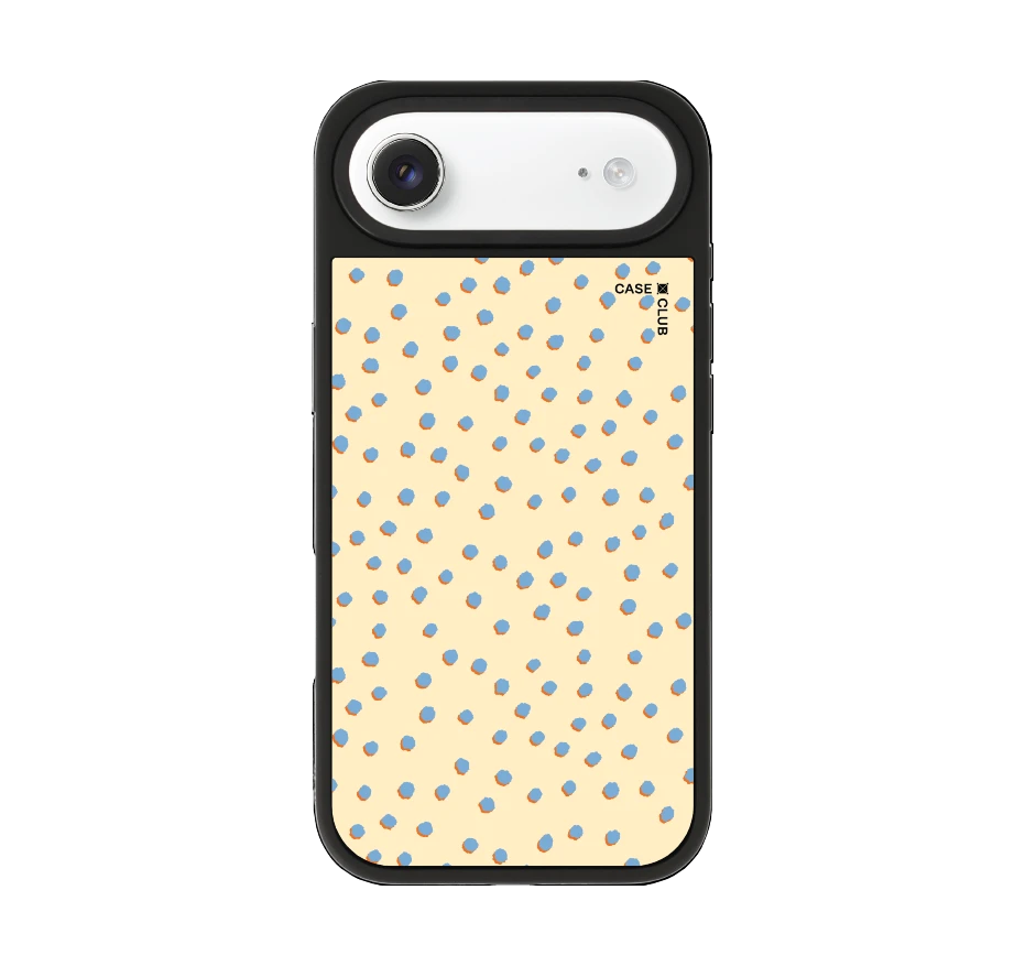 ลาย dot จุดน้ำเงินเหลือง