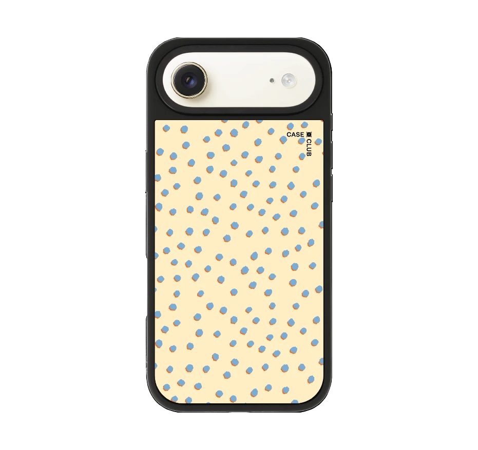 ลาย dot จุดน้ำเงินเหลือง