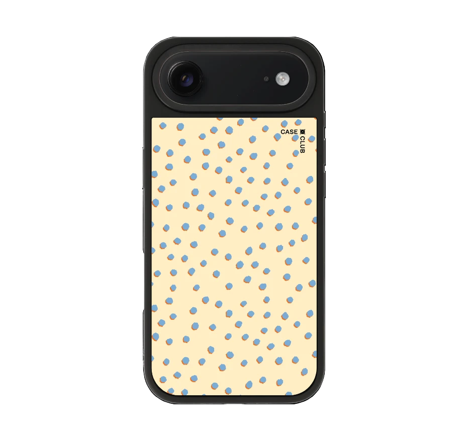 ลาย dot จุดน้ำเงินเหลือง