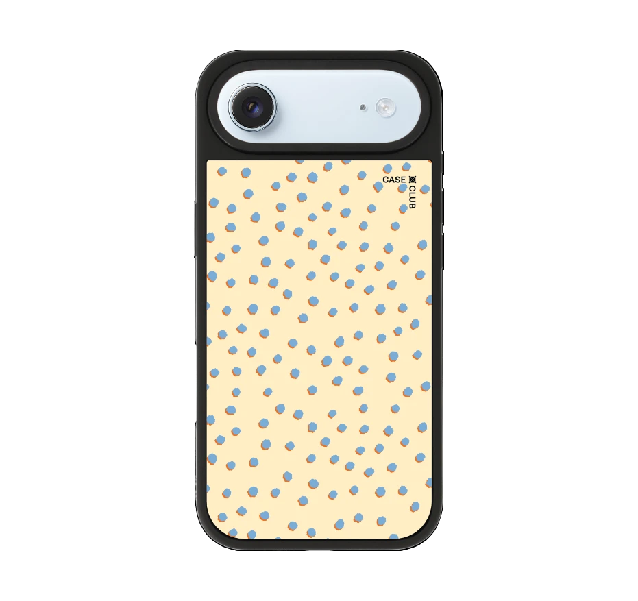 ลาย dot จุดน้ำเงินเหลือง