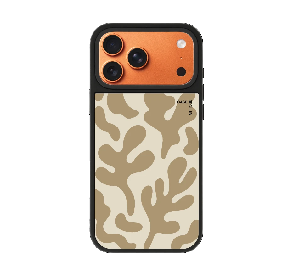 brown & white abstract freeform pattern