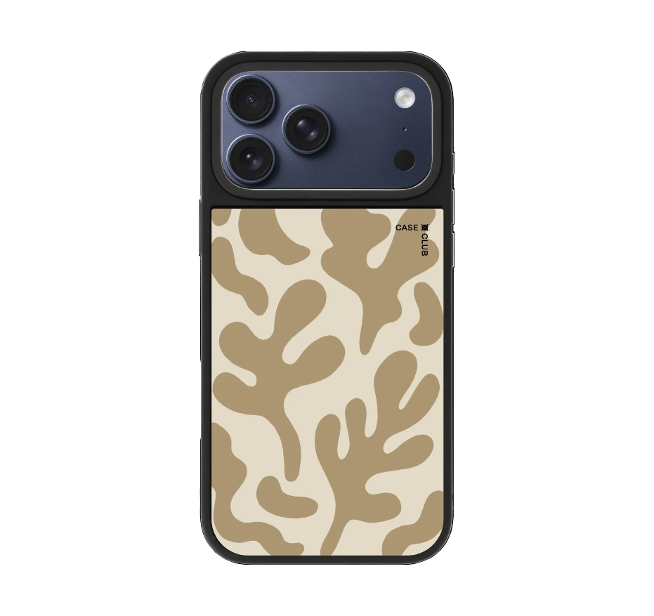 brown & white abstract freeform pattern