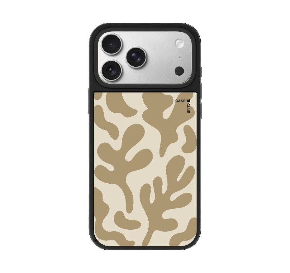 brown & white abstract freeform pattern