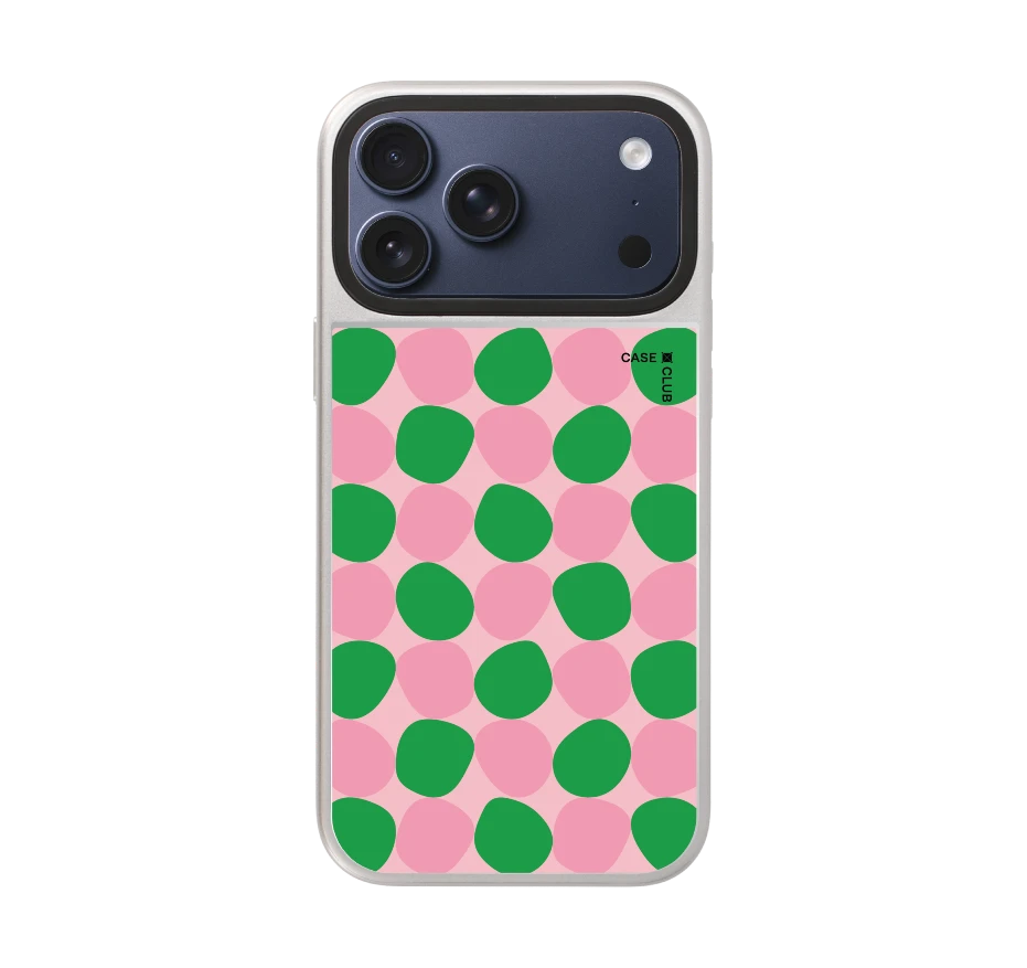 dark green stack polka dots