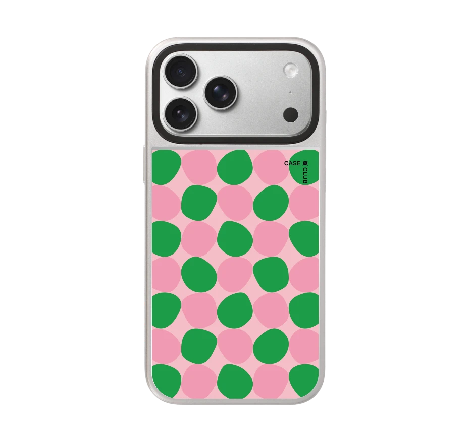 dark green stack polka dots