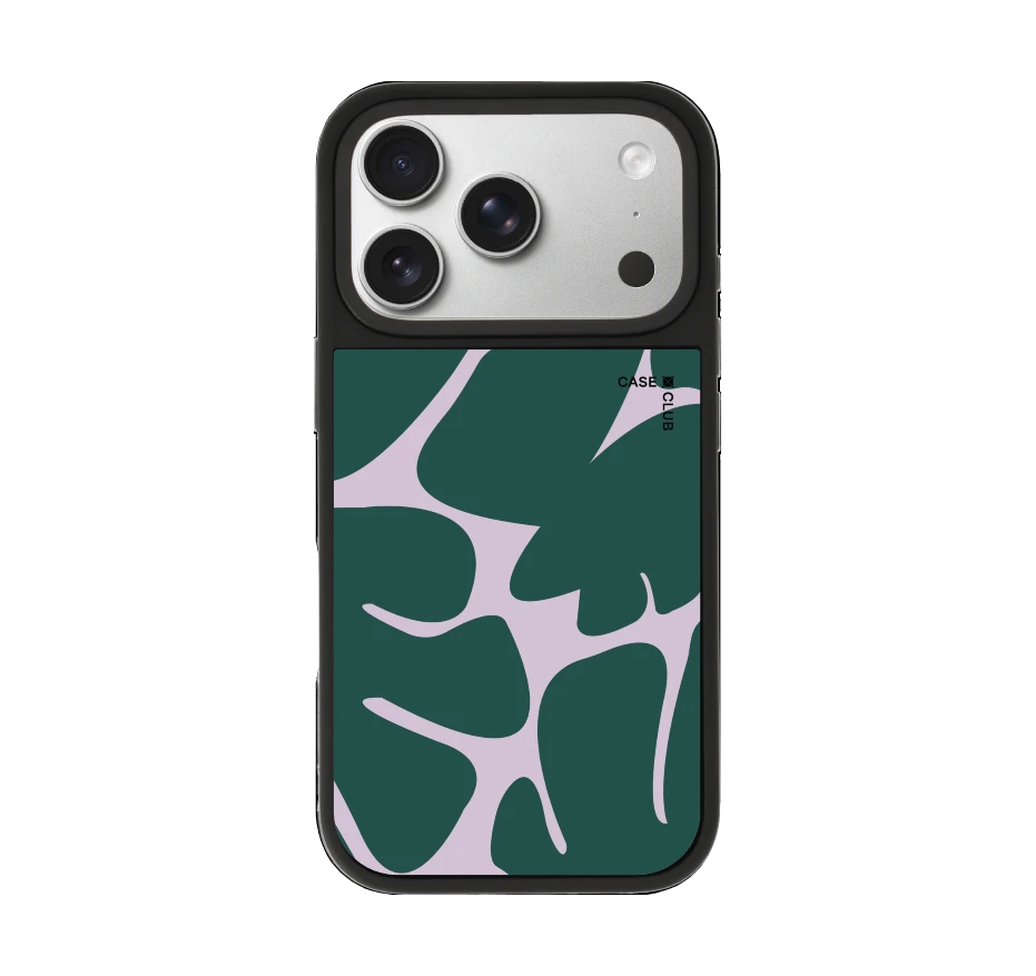 green & pink leaf pattern