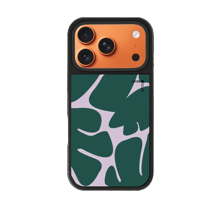 green & pink leaf pattern