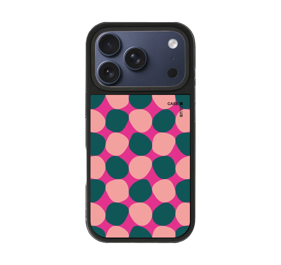 hot pink stack polka dots