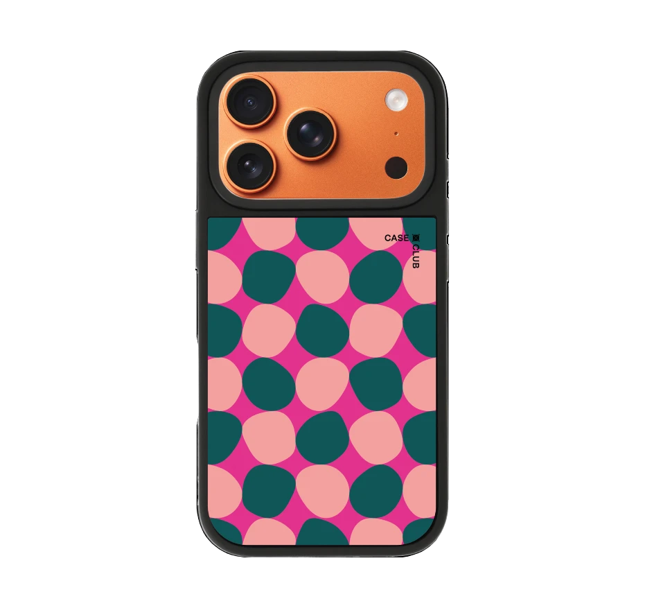 hot pink stack polka dots