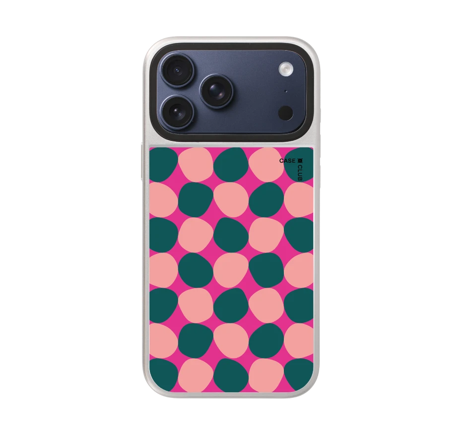 hot pink stack polka dots