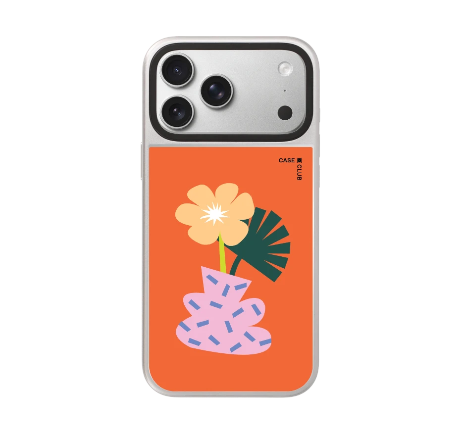 illustrated flower vase