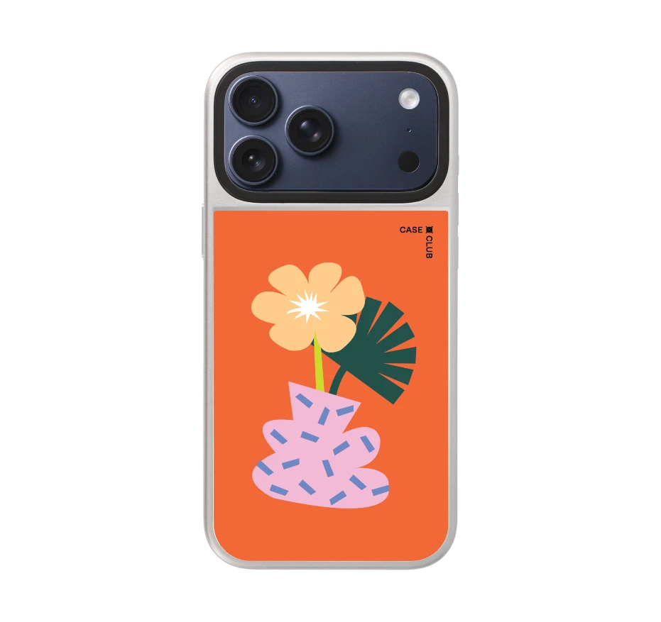 illustrated flower vase