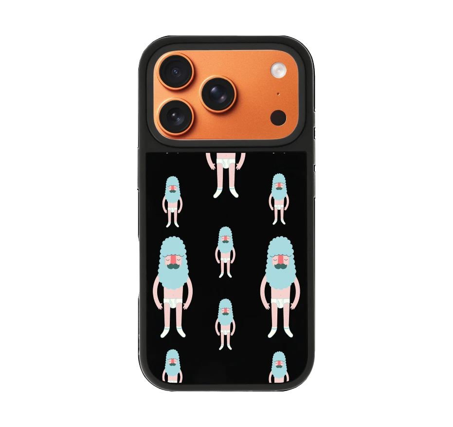 moustache man pattern