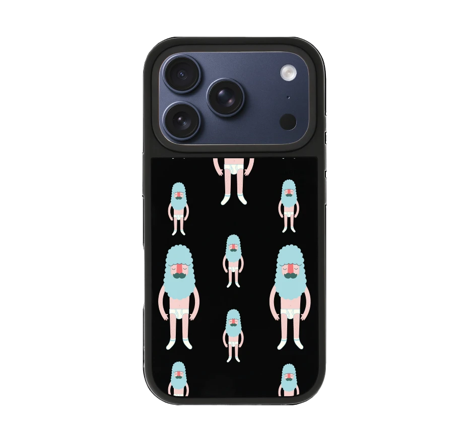 moustache man pattern