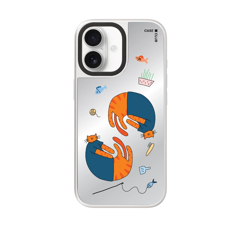 orange cat with blue shirt