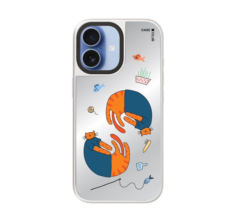 orange cat with blue shirt