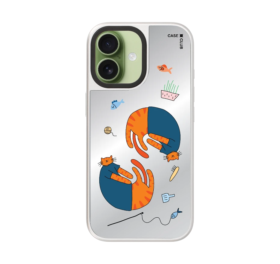 orange cat with blue shirt