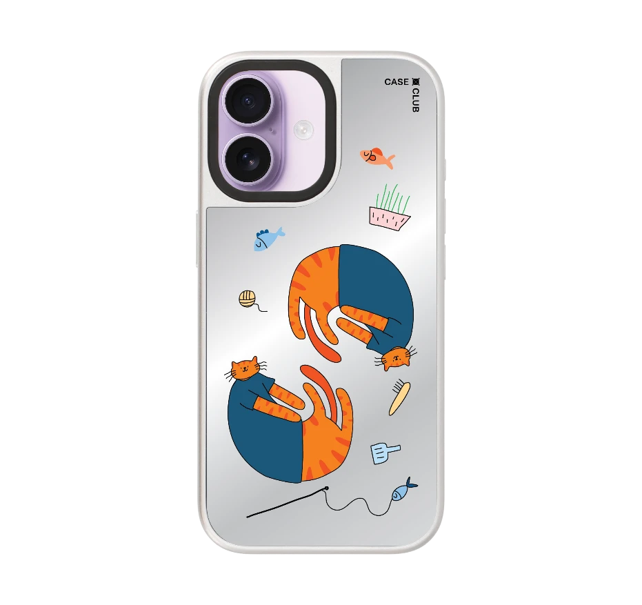 orange cat with blue shirt