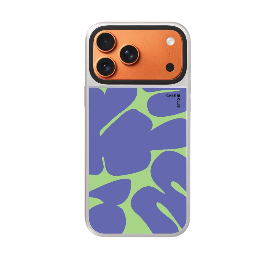 ดอกไม้สีม่วงเขียวมินิมอล