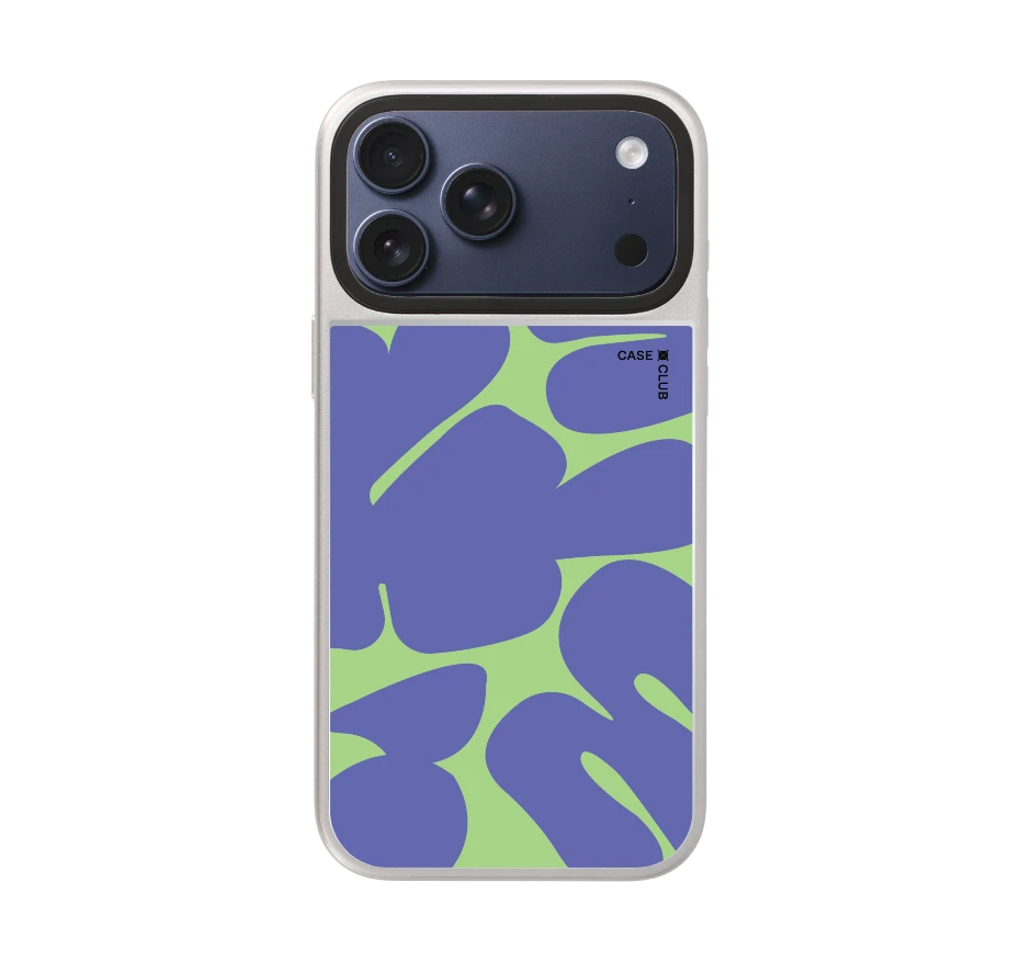 ดอกไม้สีม่วงเขียวมินิมอล