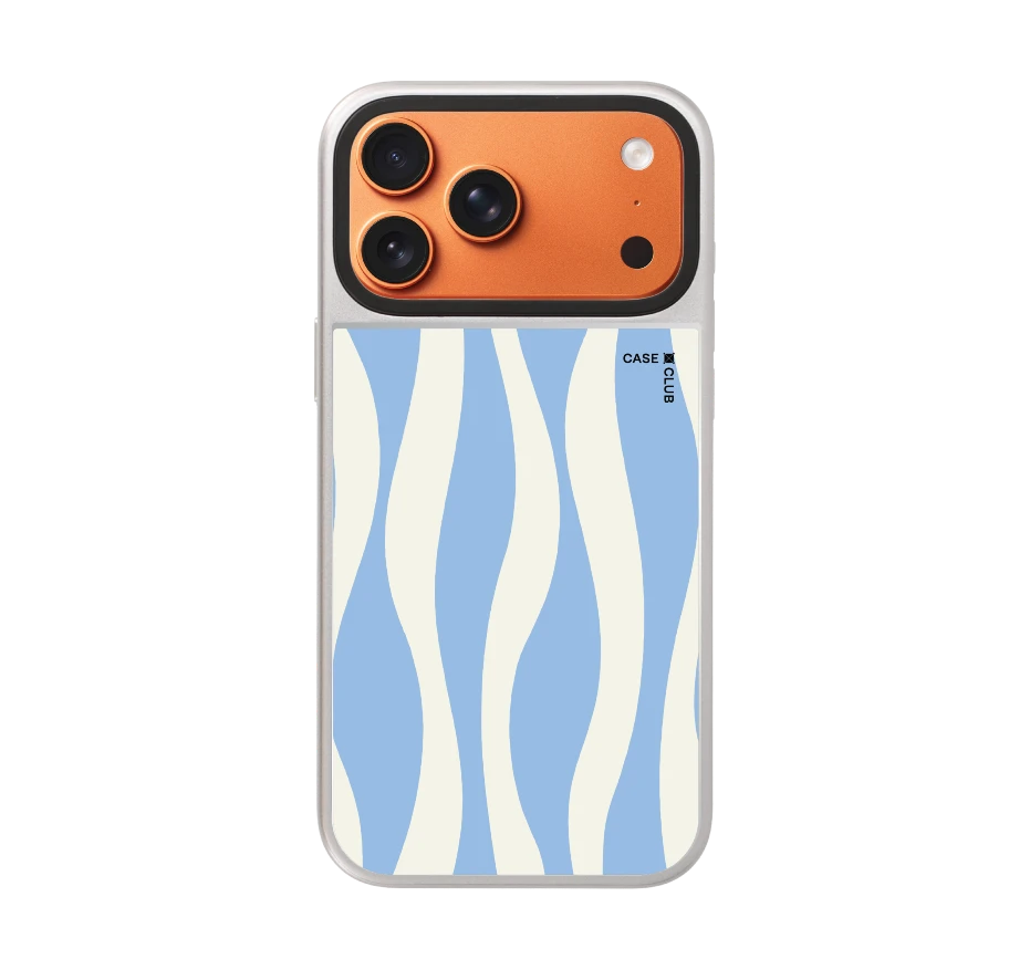 white & blue wavy pattern