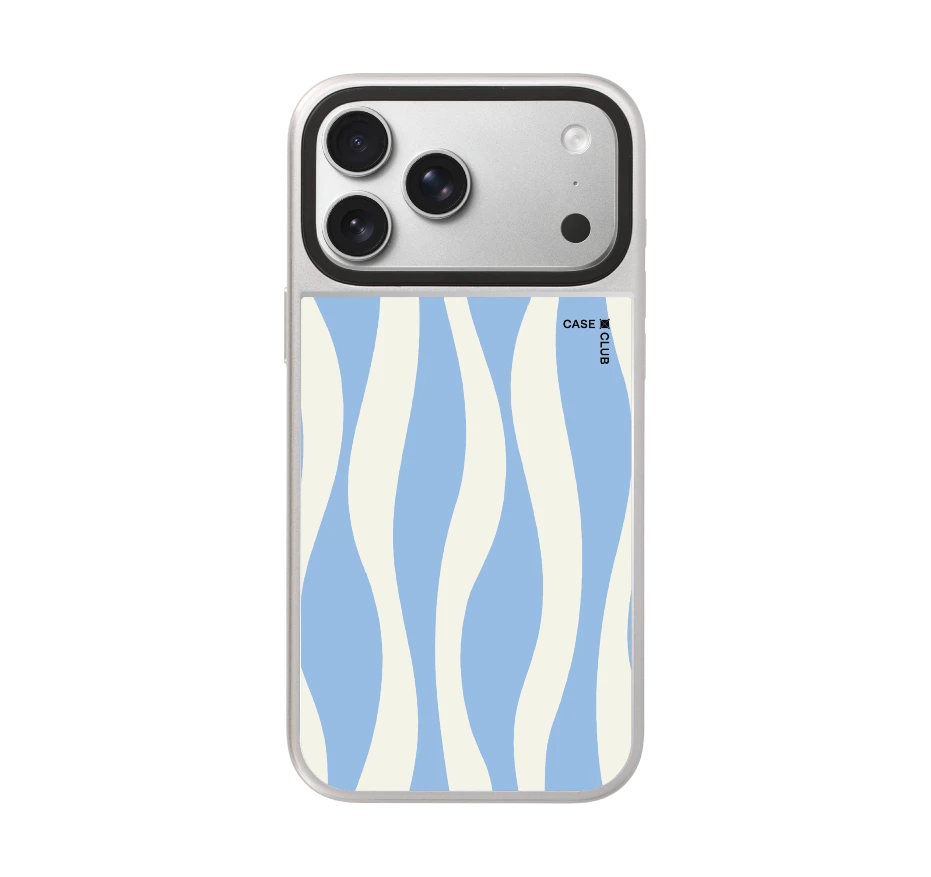 white & blue wavy pattern