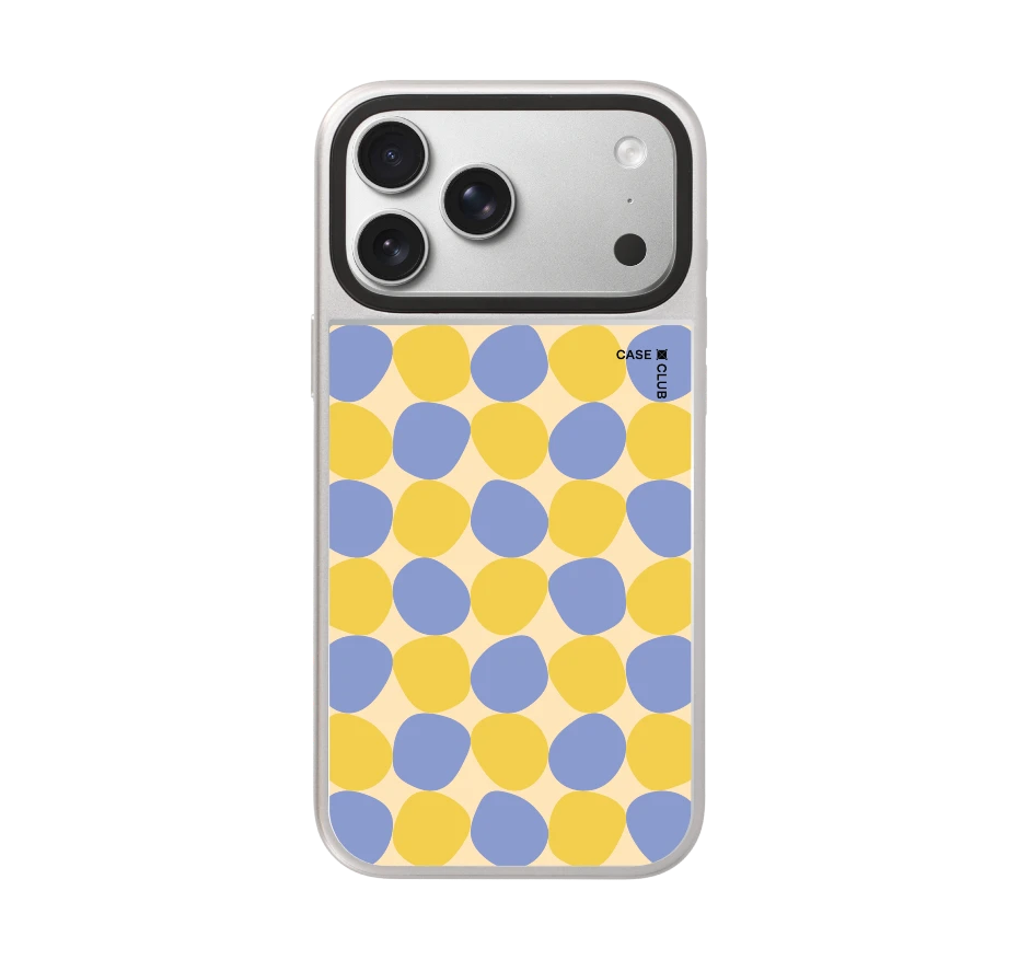 yellow stack polka dots