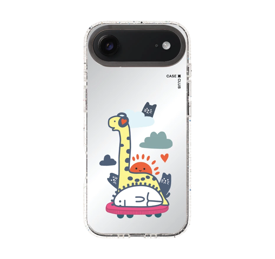 brachiosaurus on headphone