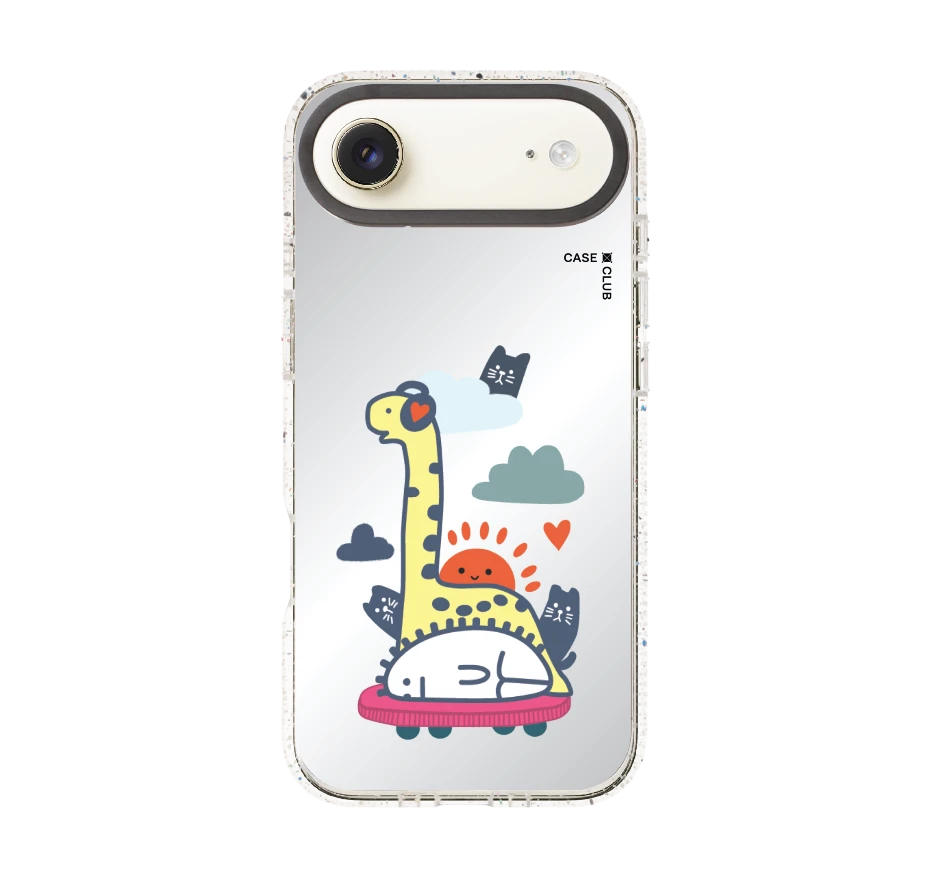 brachiosaurus on headphone