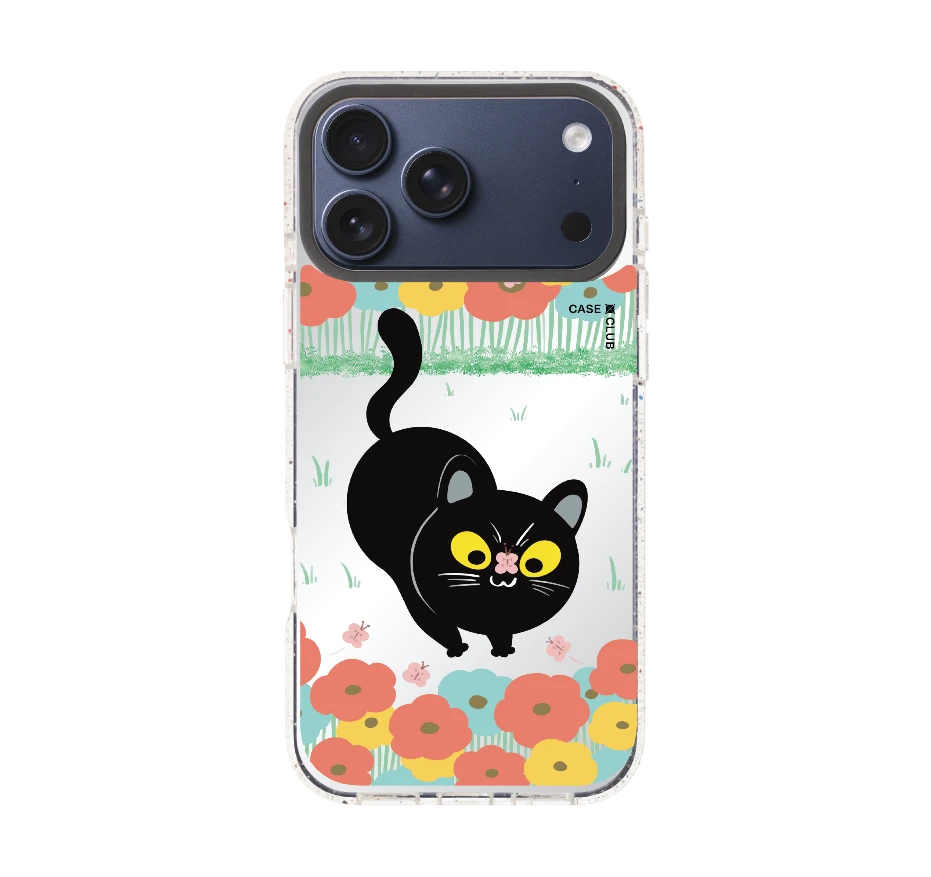 flower black cat