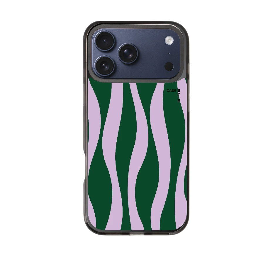 ลายคลื่นสีม่วงและเขียว