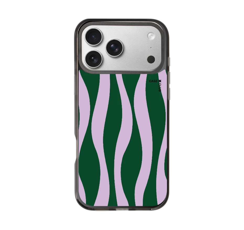 ลายคลื่นสีม่วงและเขียว